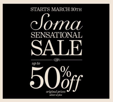 Soma Sensational Sale